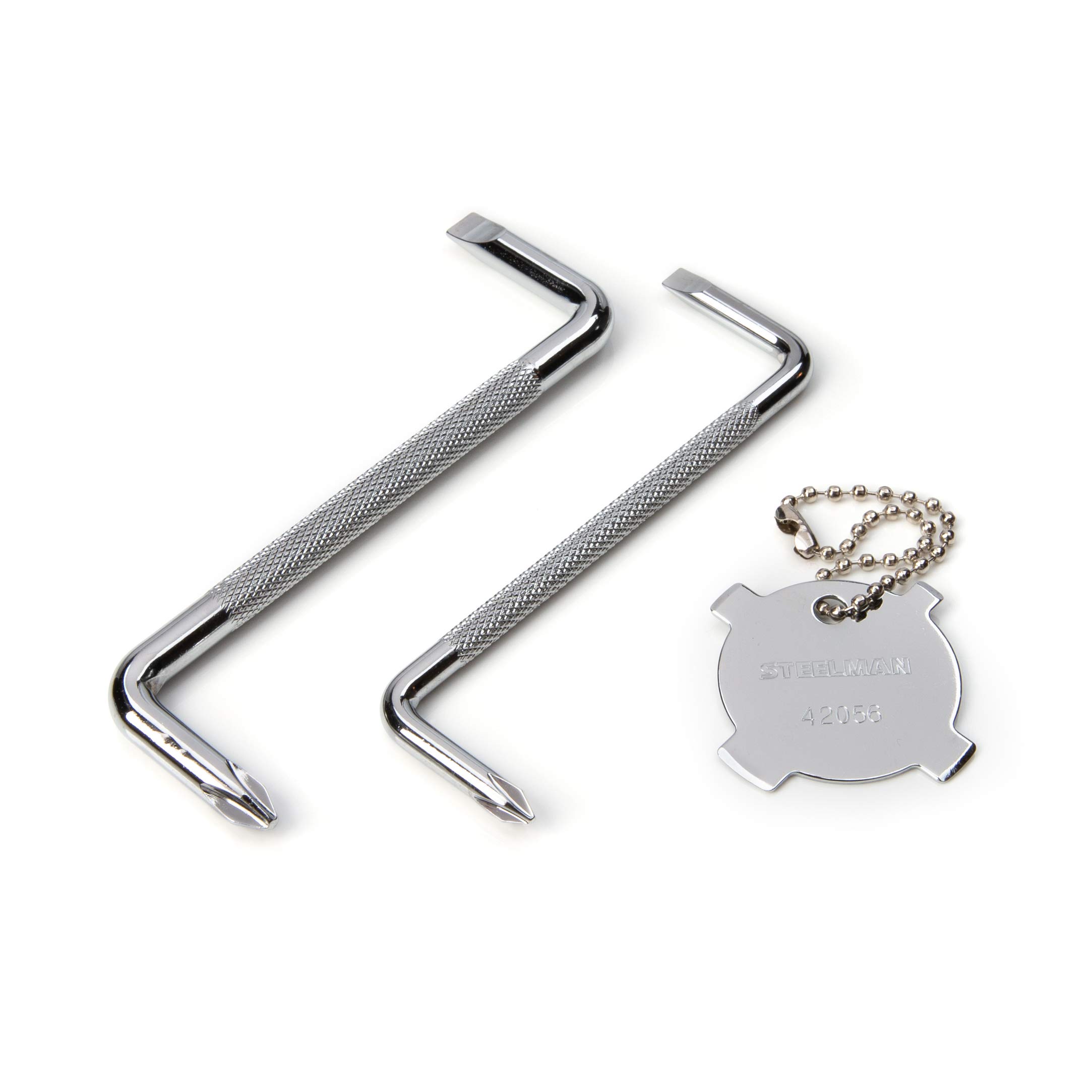 Steelman 16-Piece Slotted and Phillips Head General Purpose Screwdriver Set, Includes Commonly Used Sizes, 2 Offset Drivers, and a 4-way Keychain Screwdriver - Image 4