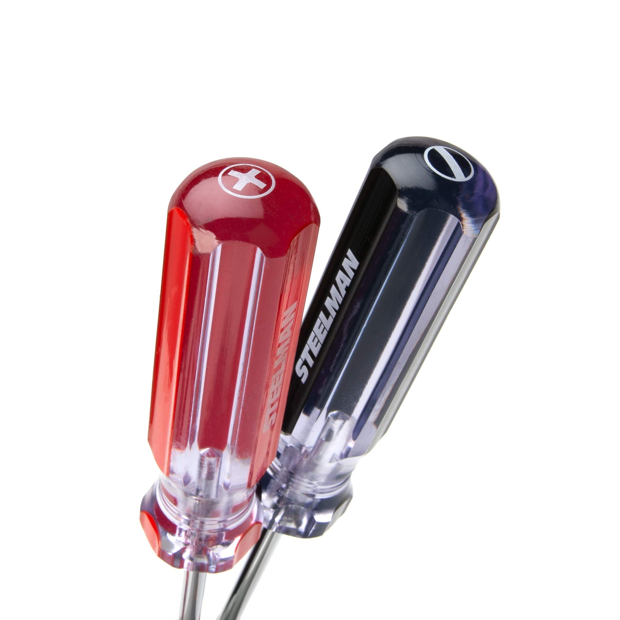 Steelman 16-Piece Slotted and Phillips Head General Purpose Screwdriver Set, Includes Commonly Used Sizes, 2 Offset Drivers, and a 4-way Keychain Screwdriver - Image 7