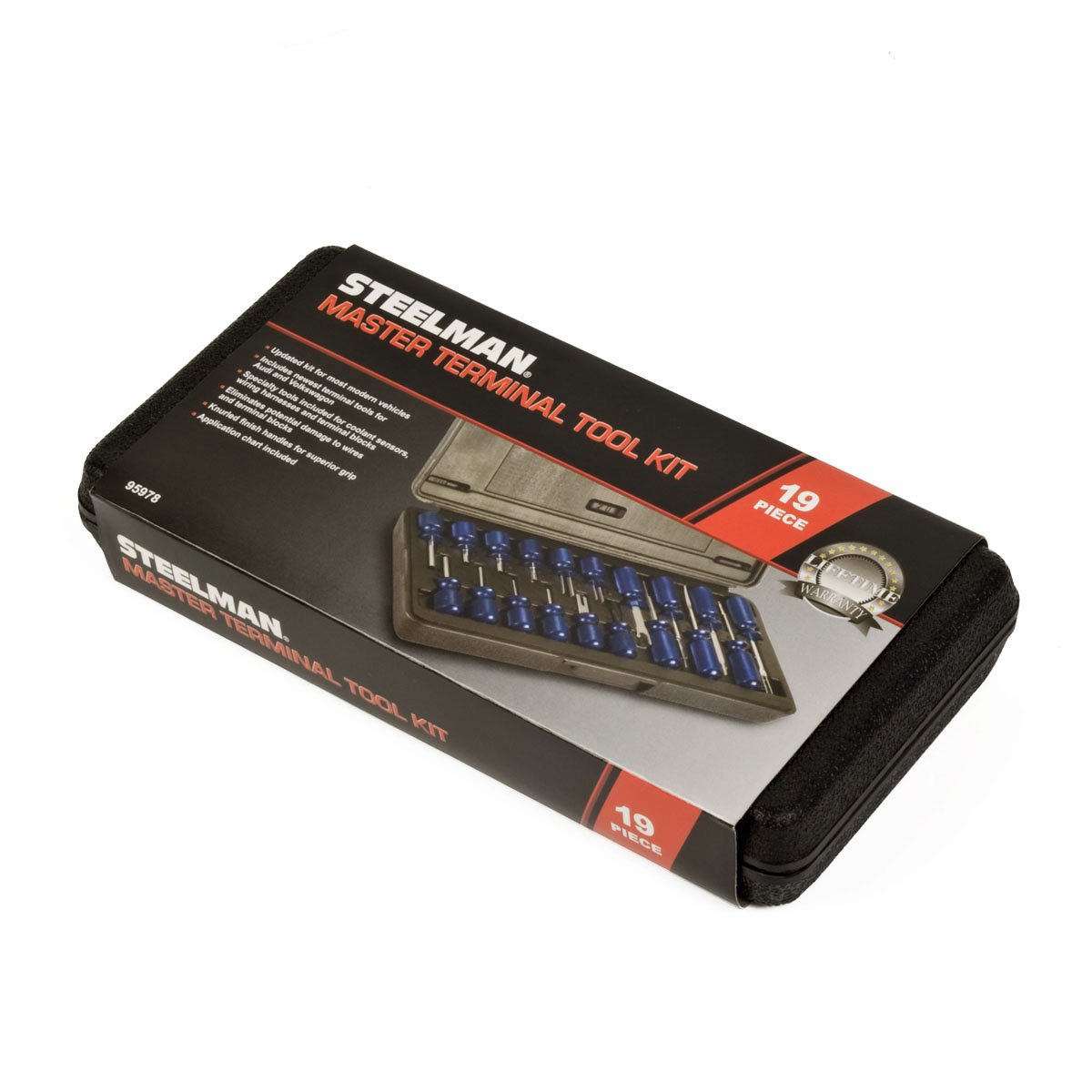 Steelman 19-Piece Master Terminal Tool Kit for Auto Techs, Removes Terminal Block Wires Without Damage, Includes: Tube, Flat, Fork Blade, Single Pin, Sheathing Ripper, & Others - Image 4