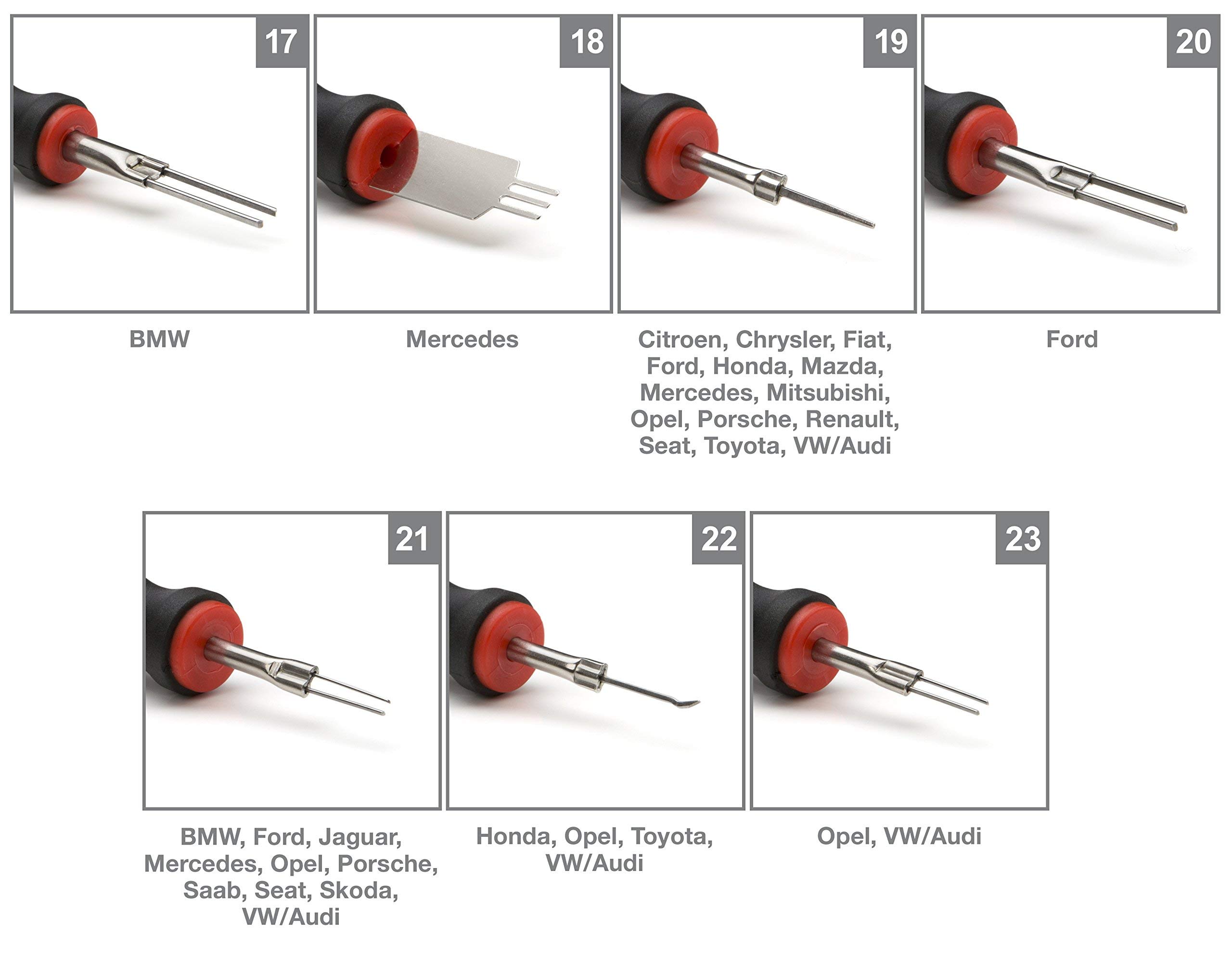 Steelman 23-Piece Universal Terminal Tool Kit for Auto Technicians, Safely Remove Wires from Terminal Block Without Damage, Variety of Blade Styles - Image 8
