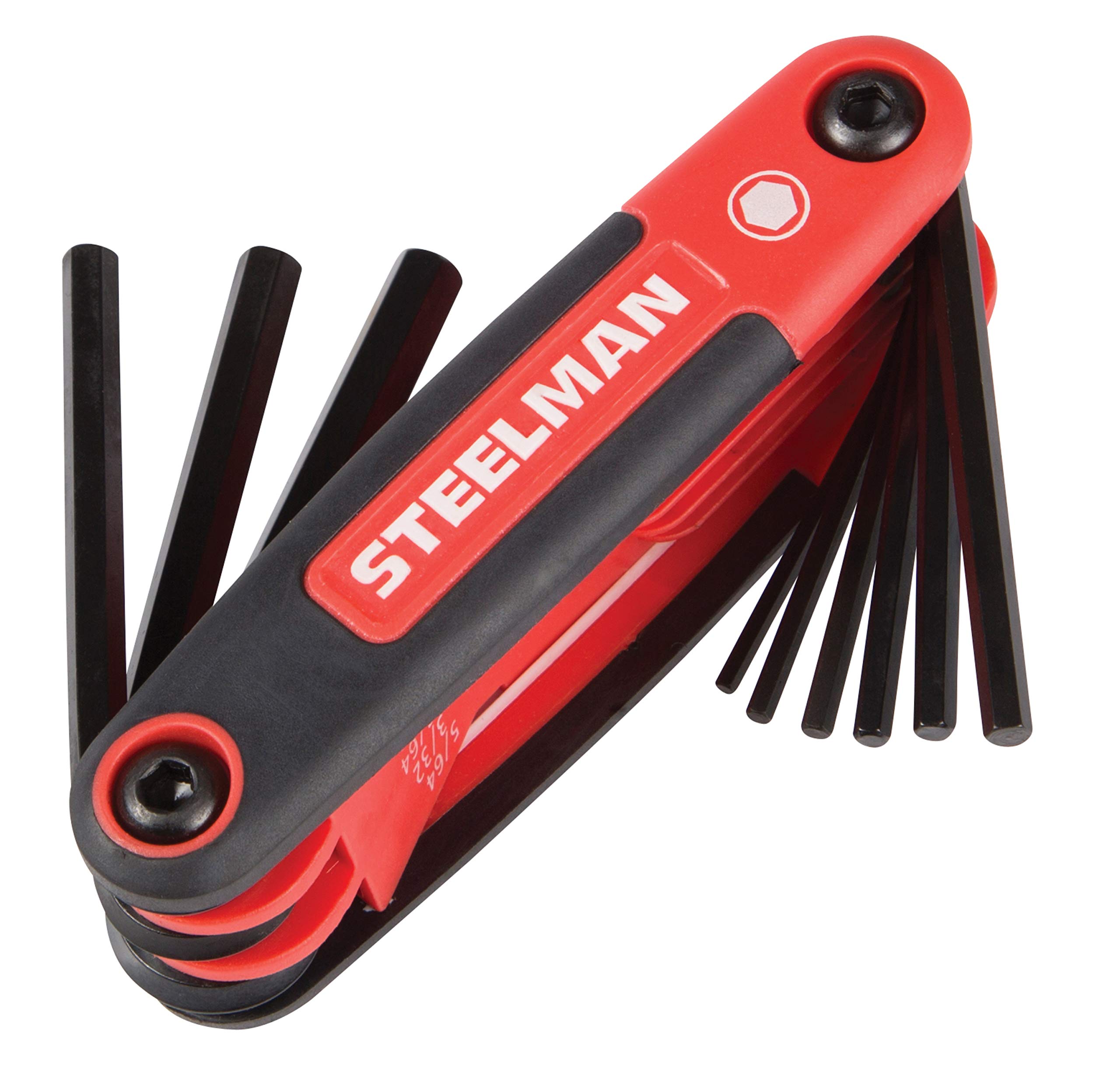 Steelman 3-Piece Set Folding Hex Key Wrench Tools, SAE, Metric, and Torx Allen Wrench Sets, Chamfered Ends, Rubberized Grip - Image 6
