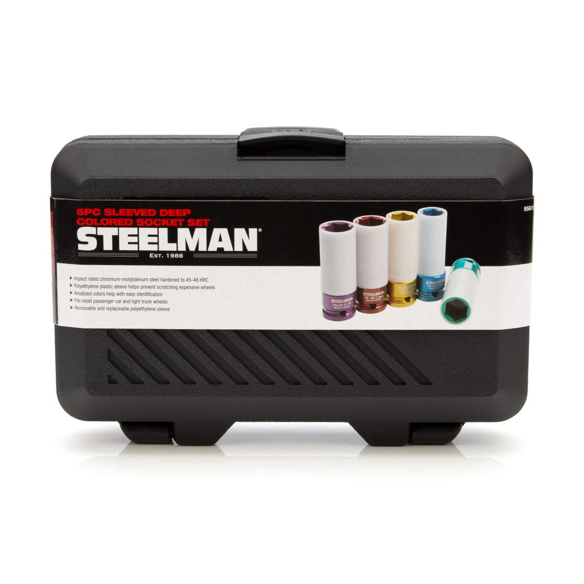 Steelman 5-Piece Sleeved Socket Set, Protects Wheels from Damage, Variety of Metric and Standard Sizes - Image 6