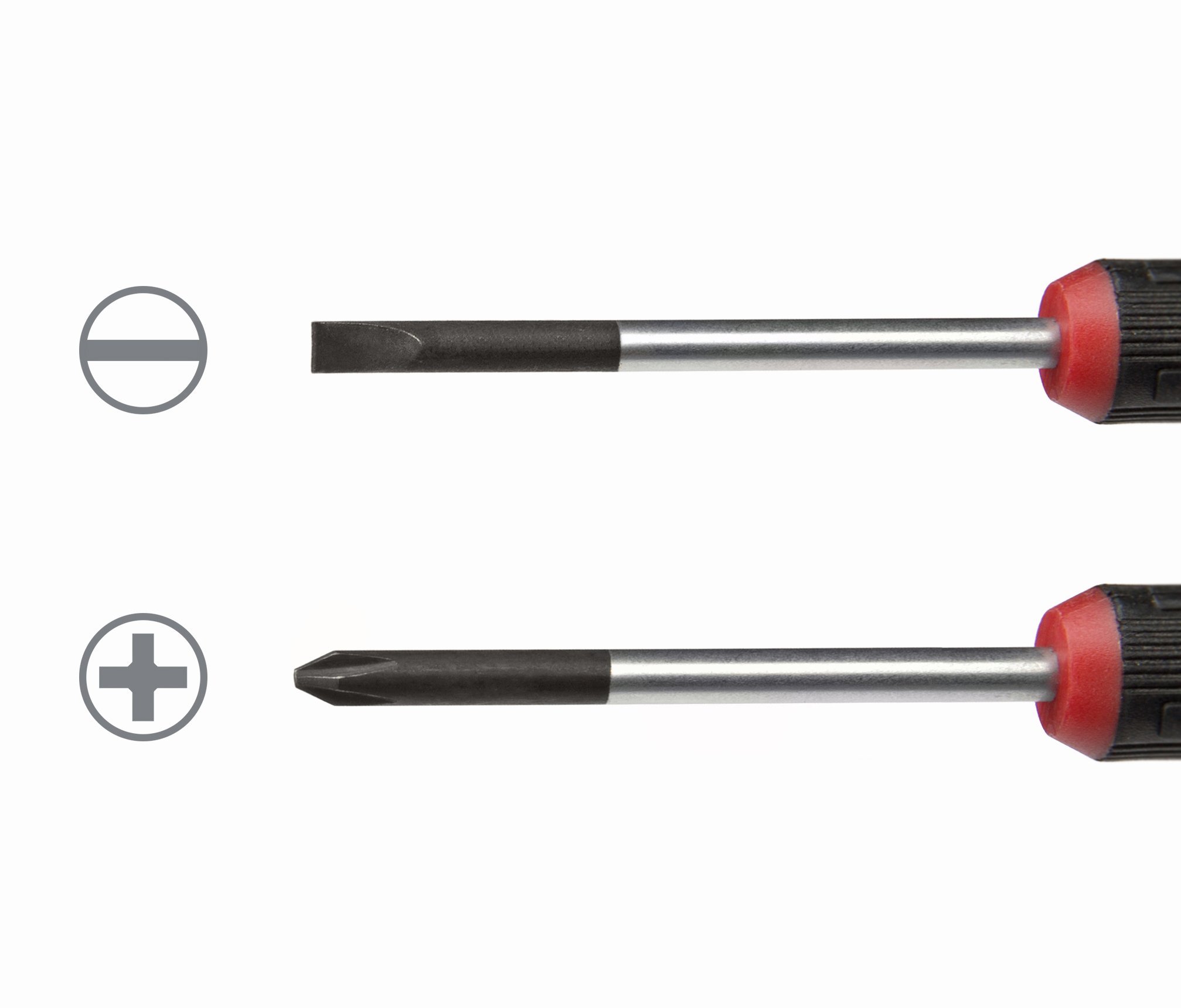 STEELMAN Precision Steel Shaft 6-Piece Long Electronics Screwdriver Set, Variety of Slotted/Phillips Sizes, Swivel-Head, Magnetic Tips - Image 4