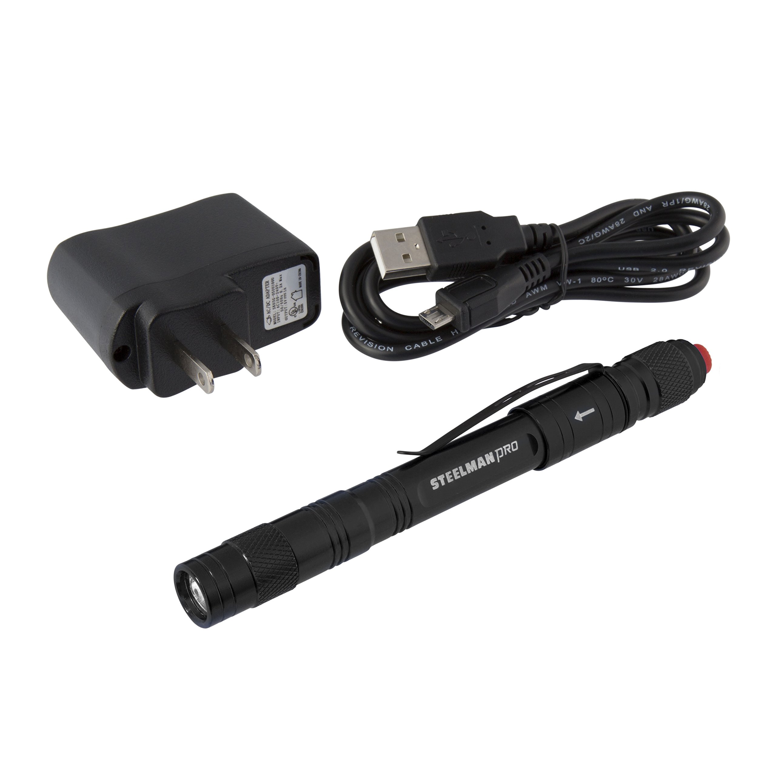 Steelman Pro 78609 Rechargeable 70 Lumen Pen Light in Black - Image 3