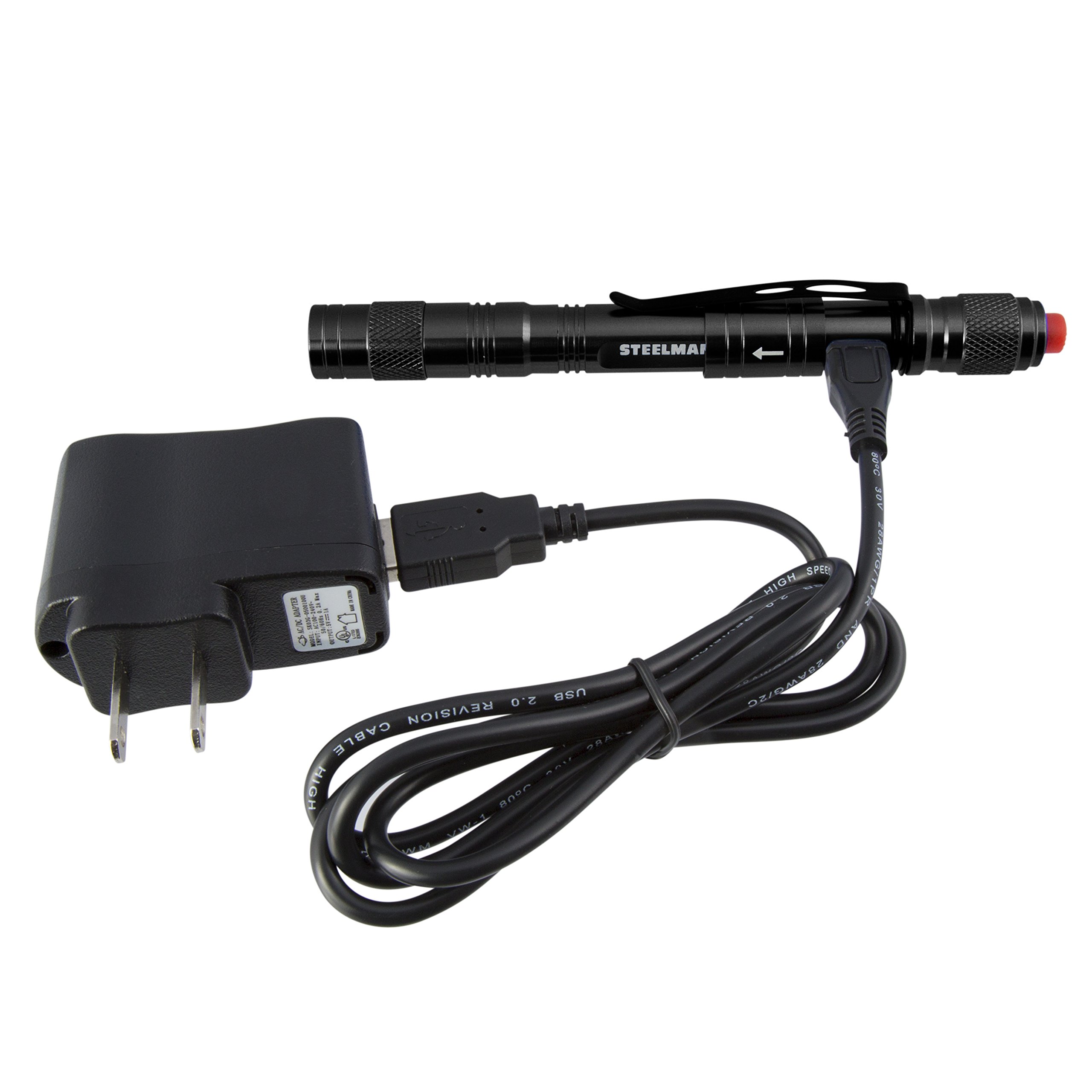 Steelman Pro 78609 Rechargeable 70 Lumen Pen Light in Black - Image 4