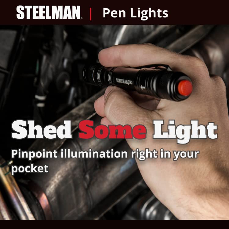 Steelman Pro 78609 Rechargeable 70 Lumen Pen Light in Black - Image 8