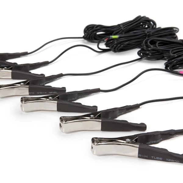 Steelman Replacement Clamp Microphones for ChassisEAR Electronic Squeak and Rattle Finder Auto Diagnostics Tool, 6-Pack, 16-Foot Cables, Color-Coded Leads - Image 3